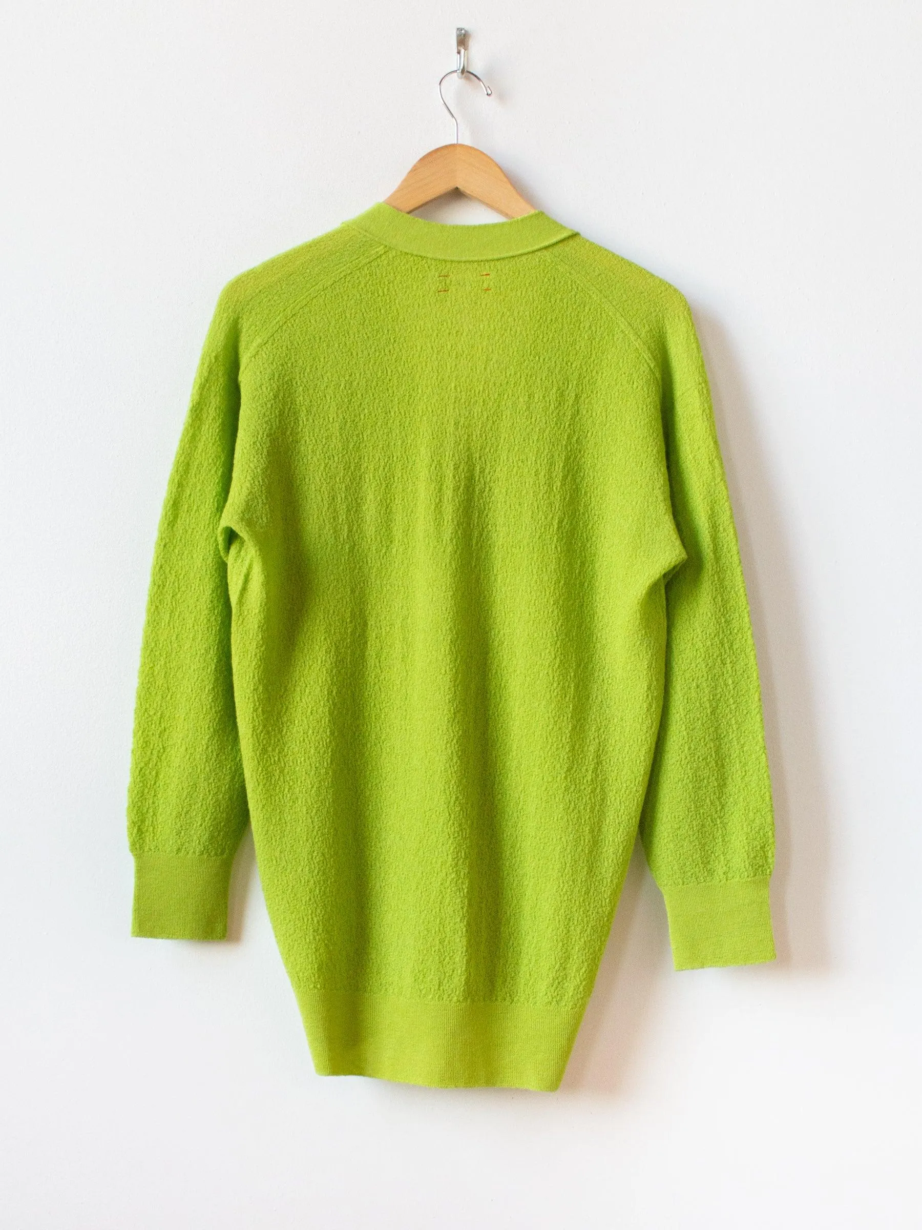 Superfine Mohair Amunzen Knit Cardigan - Kiwi