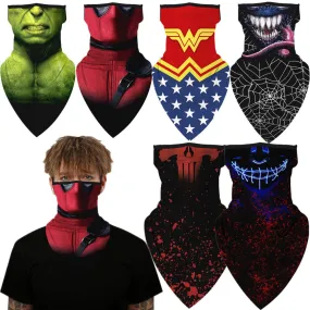 Superhero Bruce Banner Wilson Diana Prince Princess Cosplay Face Mask Neck Scarf Masks Bandana Headband Balaclava Halloween