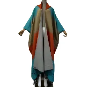 TEEK - Warm Hooded Kaftan Shawl Dress