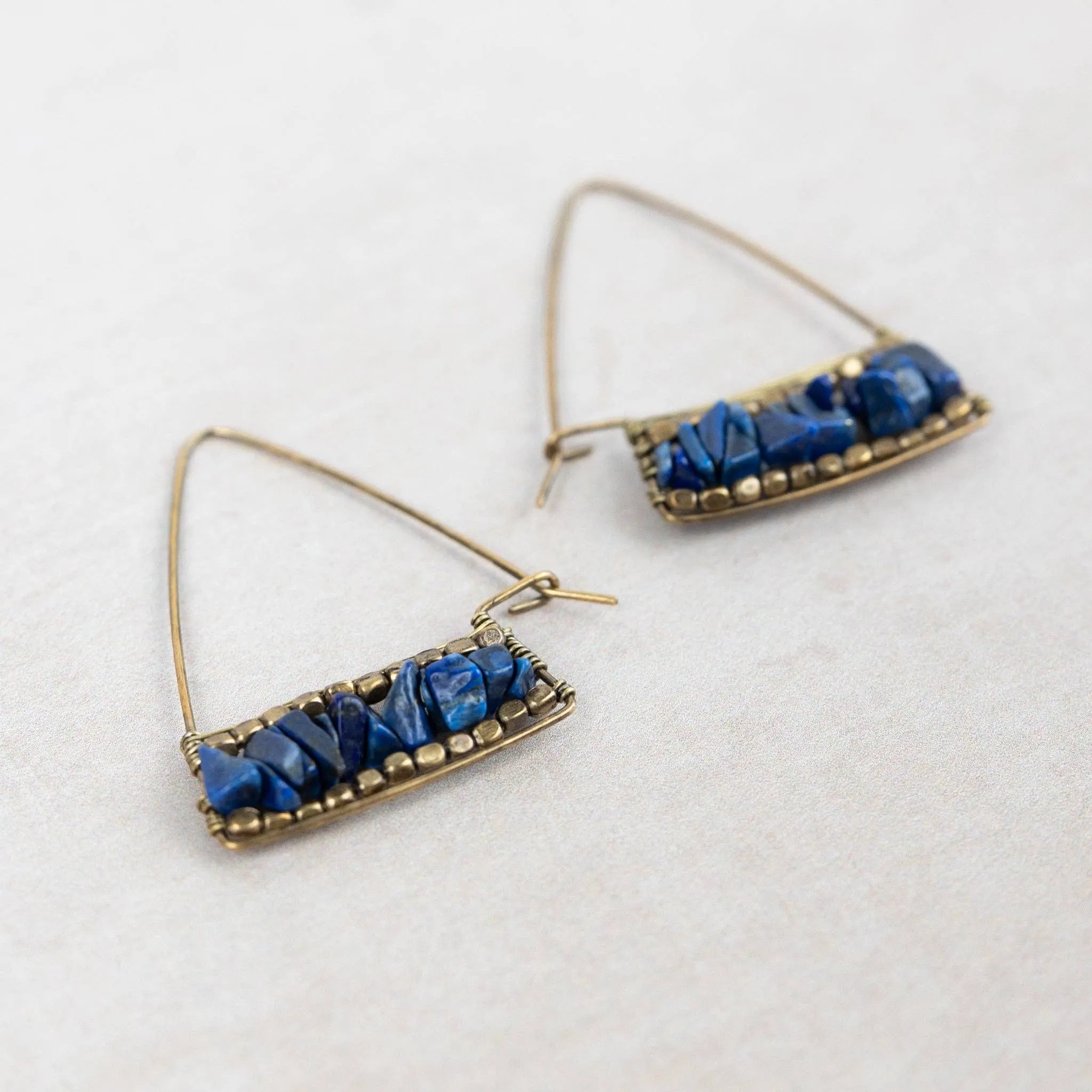 Teja Lapis Drop Earrings