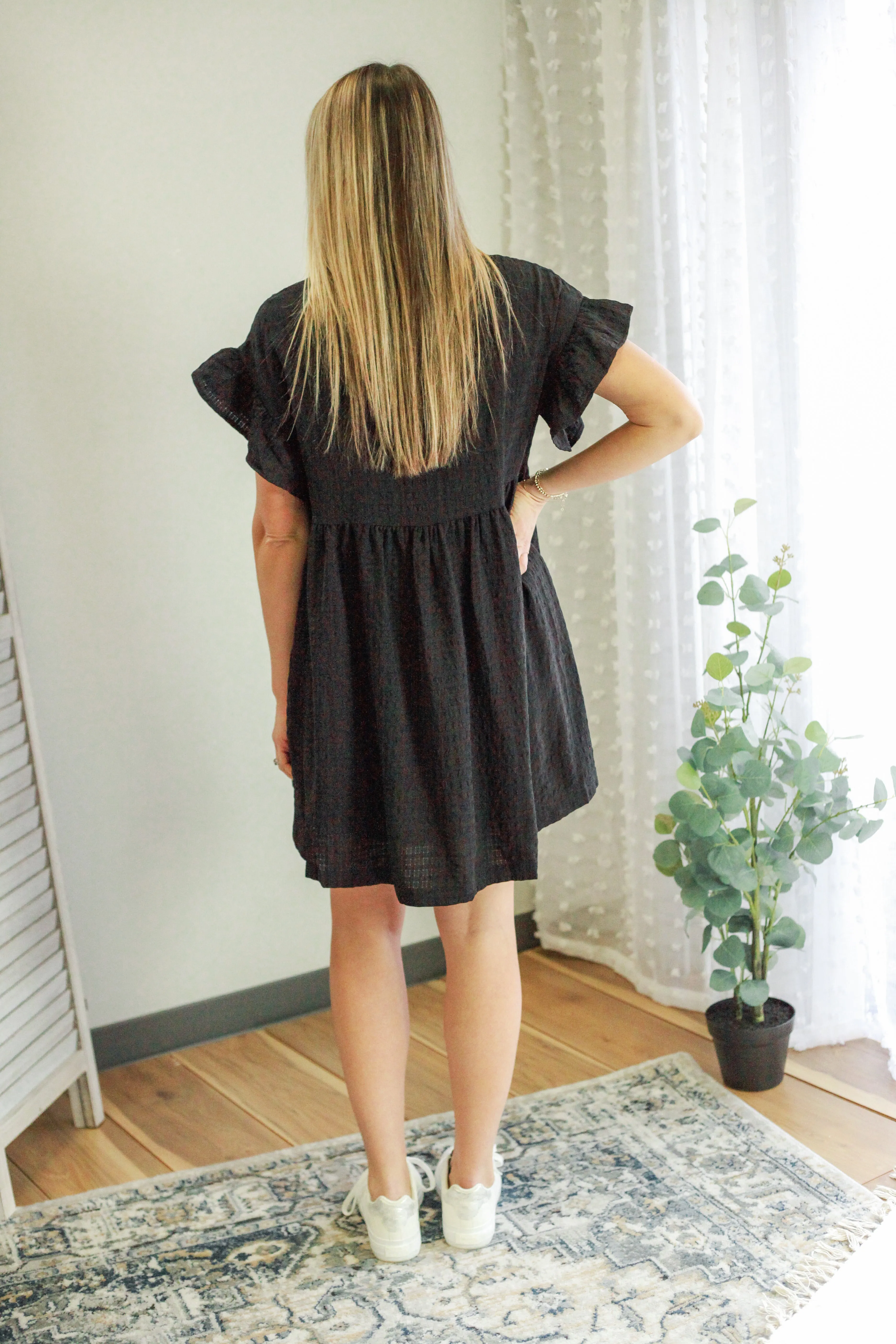 Textured Mini Dress