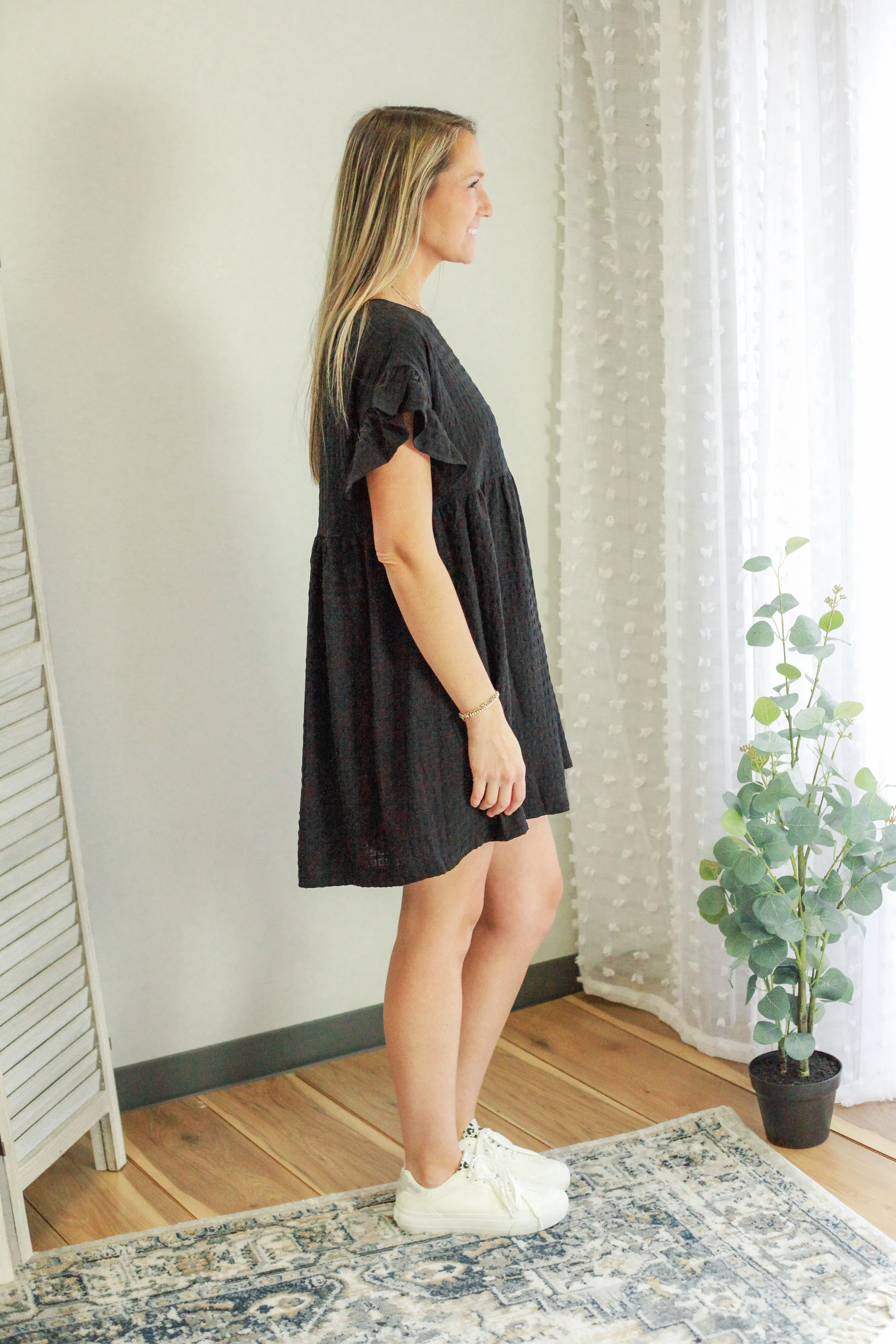 Textured Mini Dress