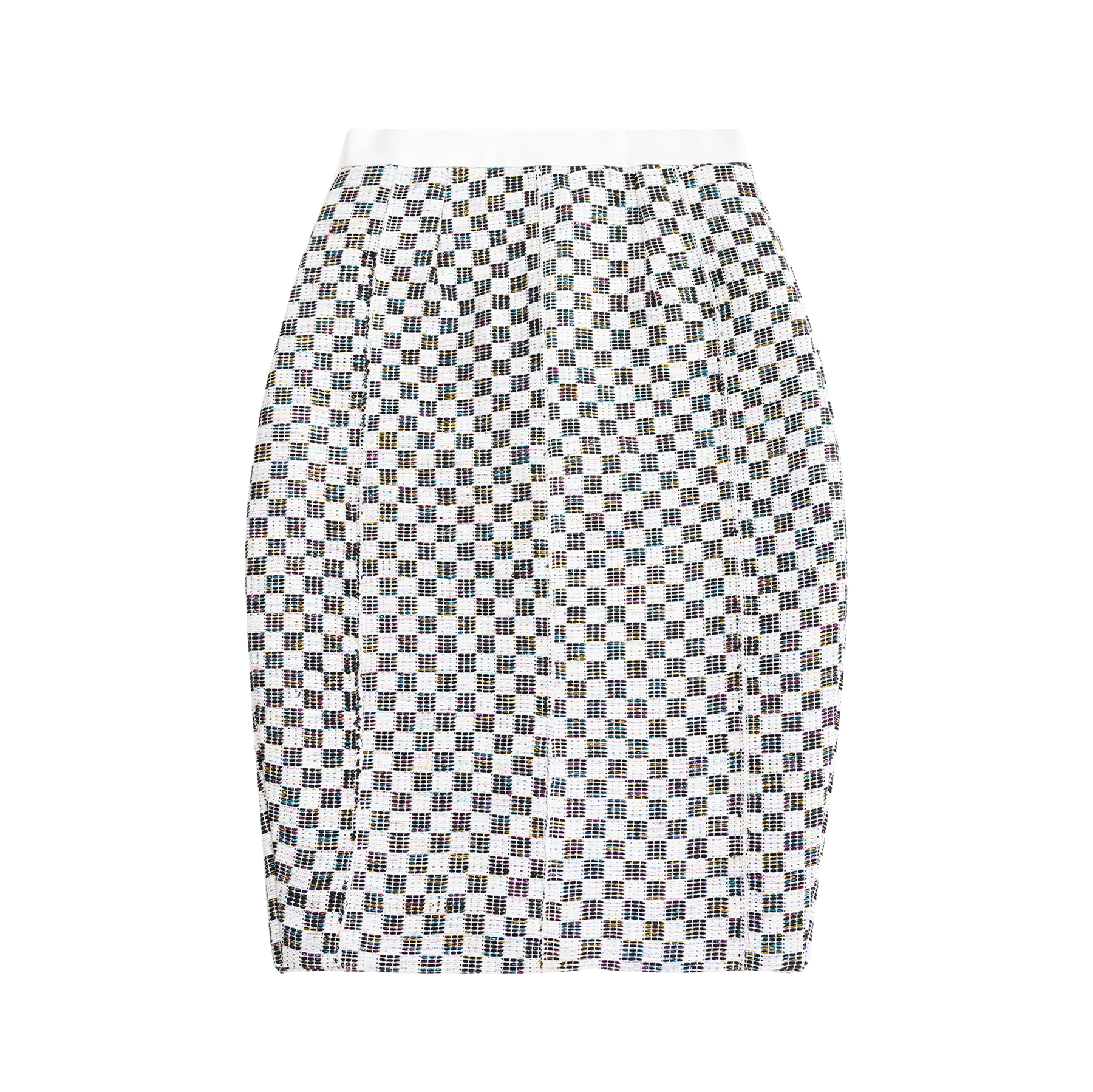 The Akissi III black-and-white fully lined and structured skirt