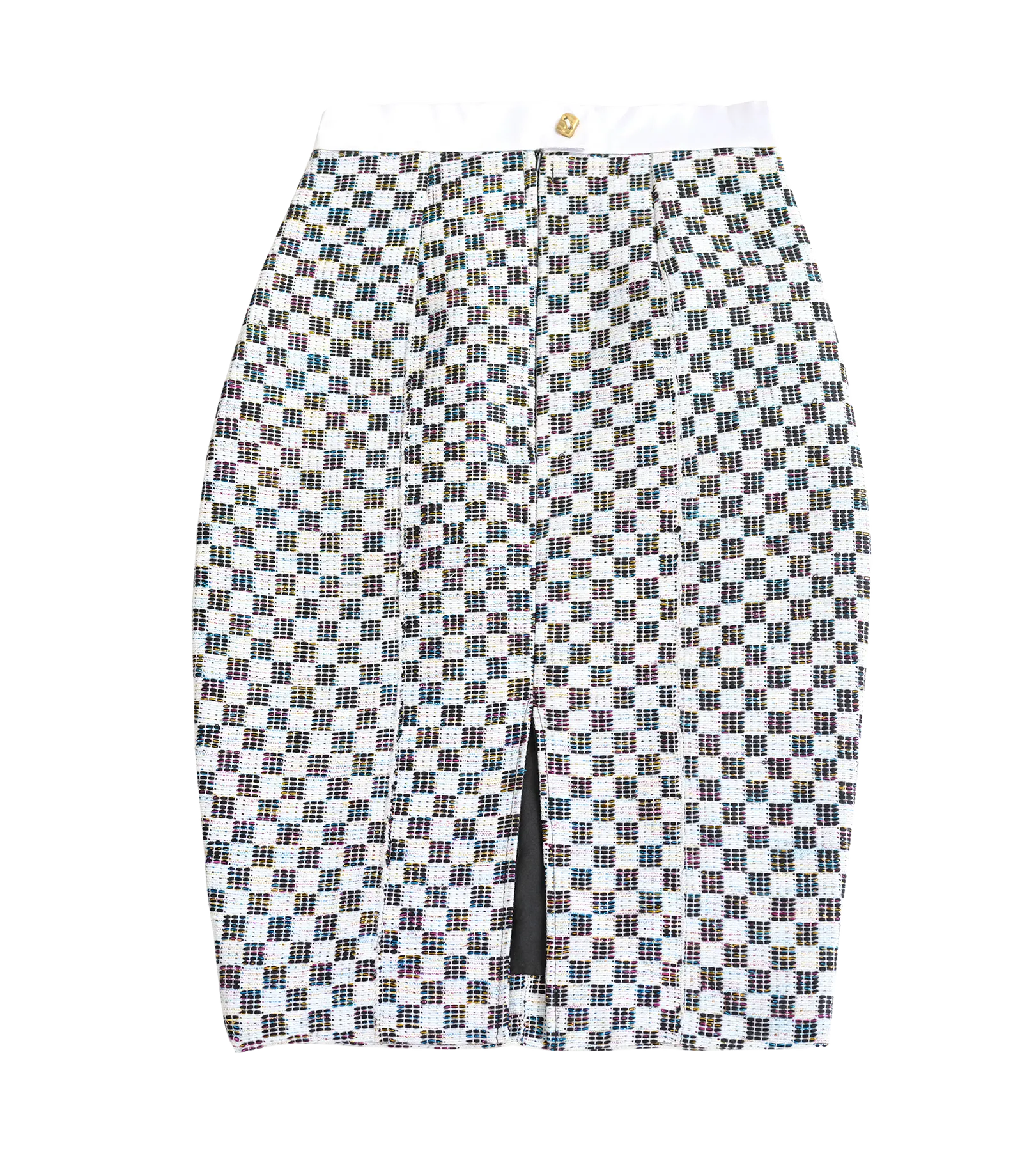 The Akissi III black-and-white fully lined and structured skirt