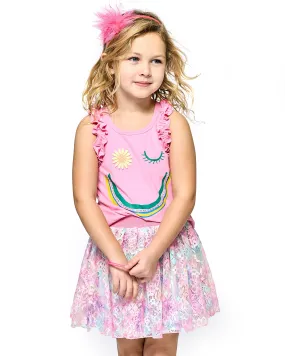 Toddler l Little Girl’s Lace Pastel Tie Dye Skirt