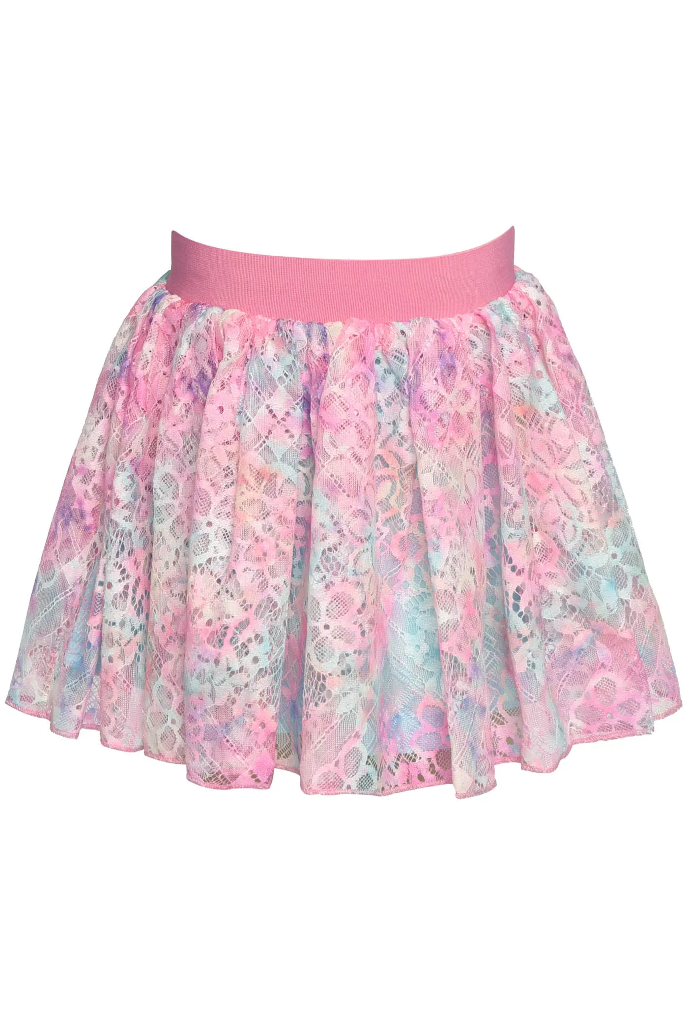 Toddler l Little Girl’s Lace Pastel Tie Dye Skirt