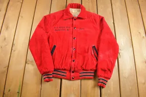 Vintage 1970s First National Bank Crystal Falls Michigan Corduroy Embroidered Jacket