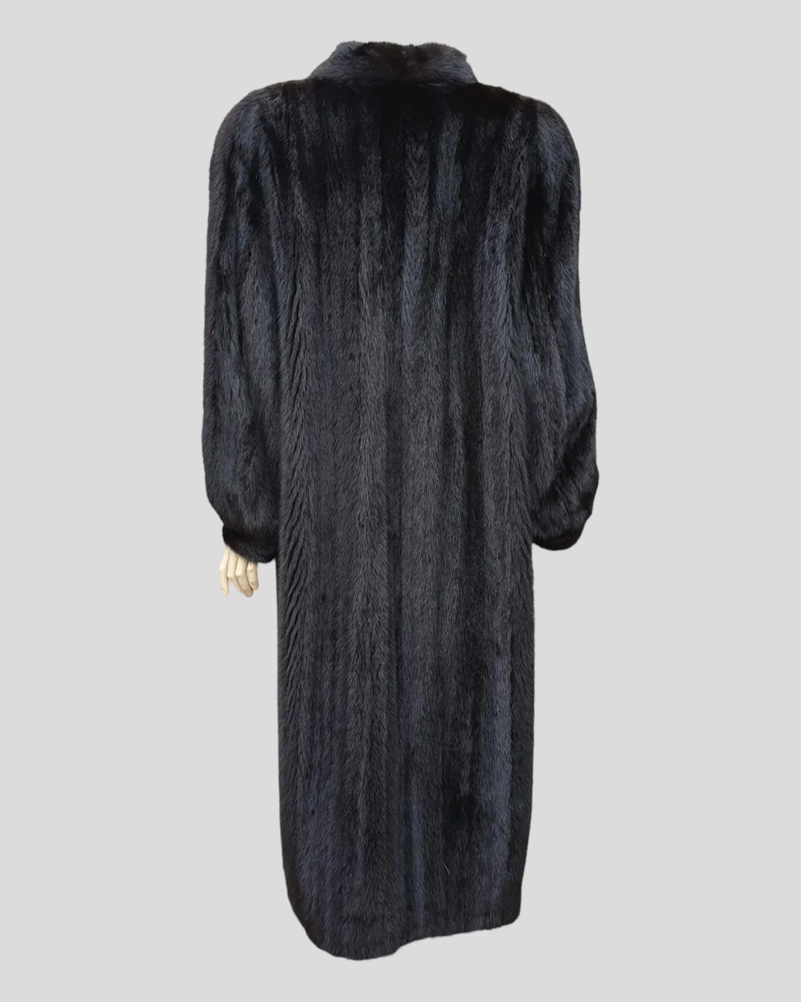 Vintage Black Dyed Mink Fur Coat -L