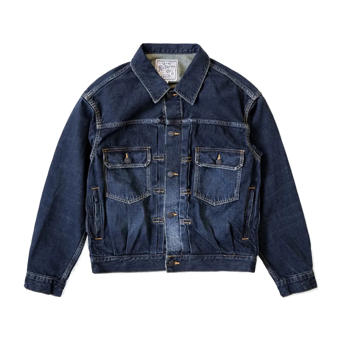 Vintage Men's Selvedge Denim Jacket - Blue