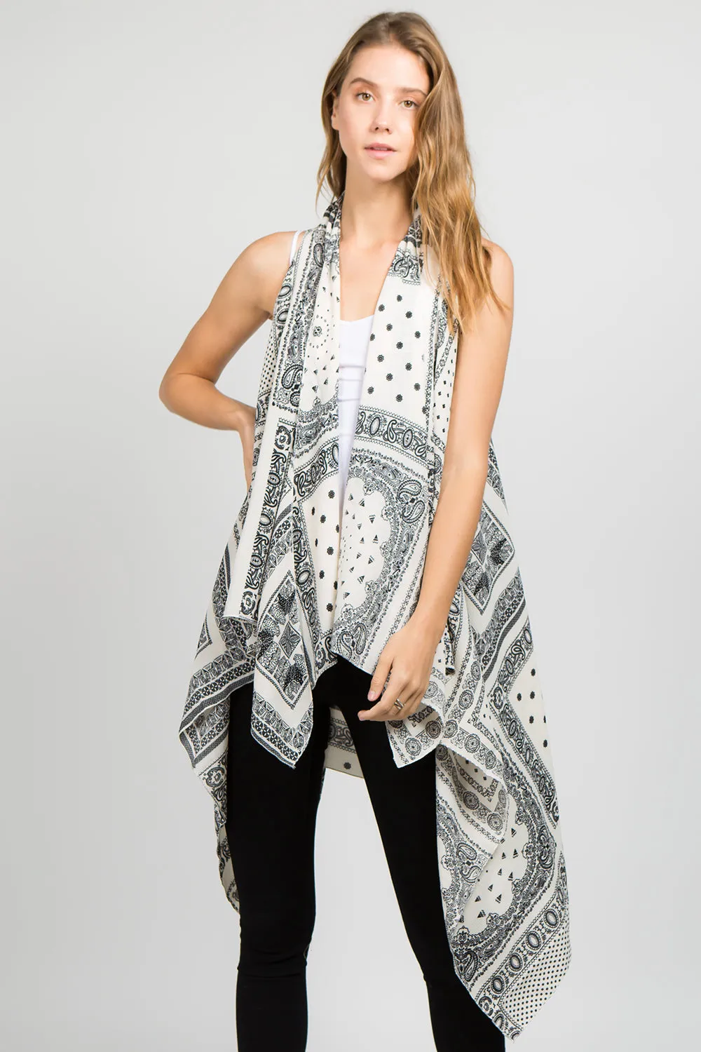 VP-8281 bandana black and white vest