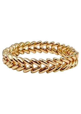 WAVERING WHEAT GOLD TILE BRACELET