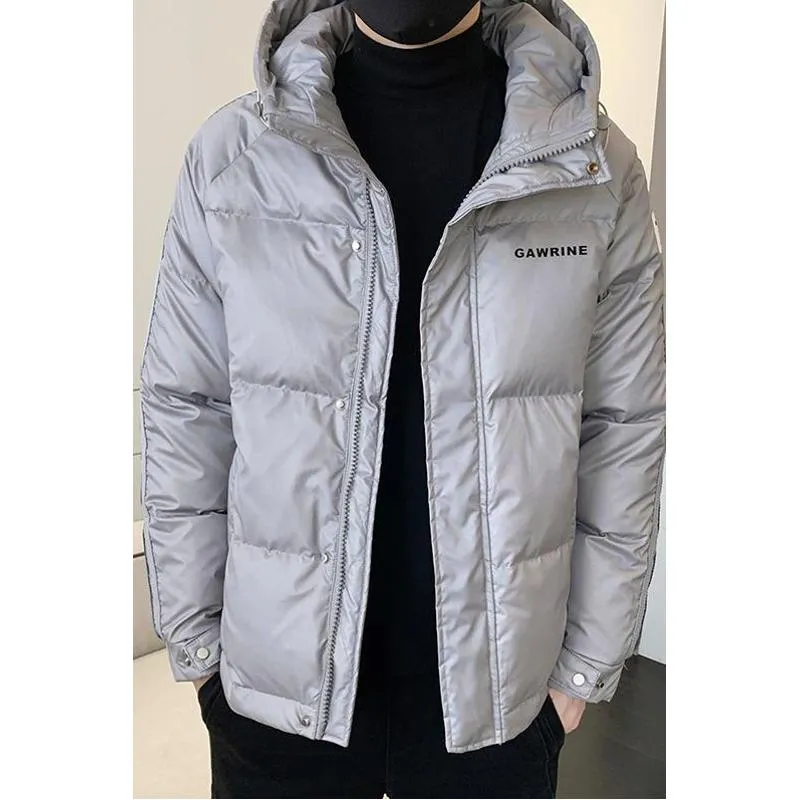 White Duck Down Cropped Versatile Keep Warm Hooded Down Jacket