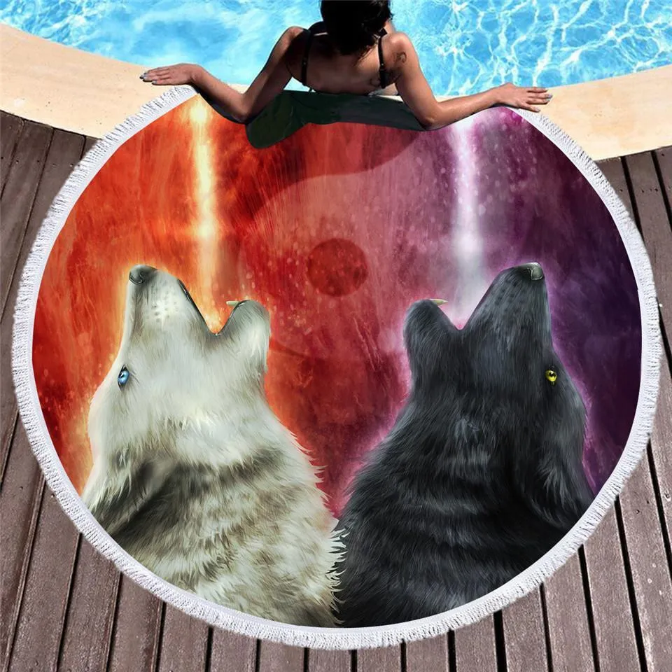 Wild Spirit Round Beach Towel Collection