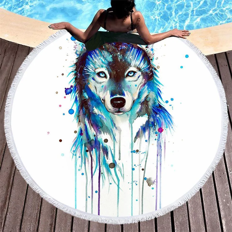 Wild Spirit Round Beach Towel Collection