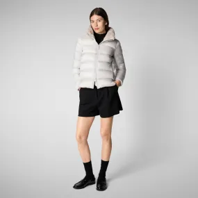 Women's animal free Puffer jacket mei in fog grey