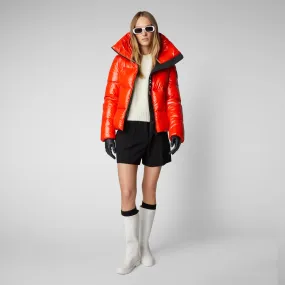 Women's Isla Puffer Jacket in Poppy Red