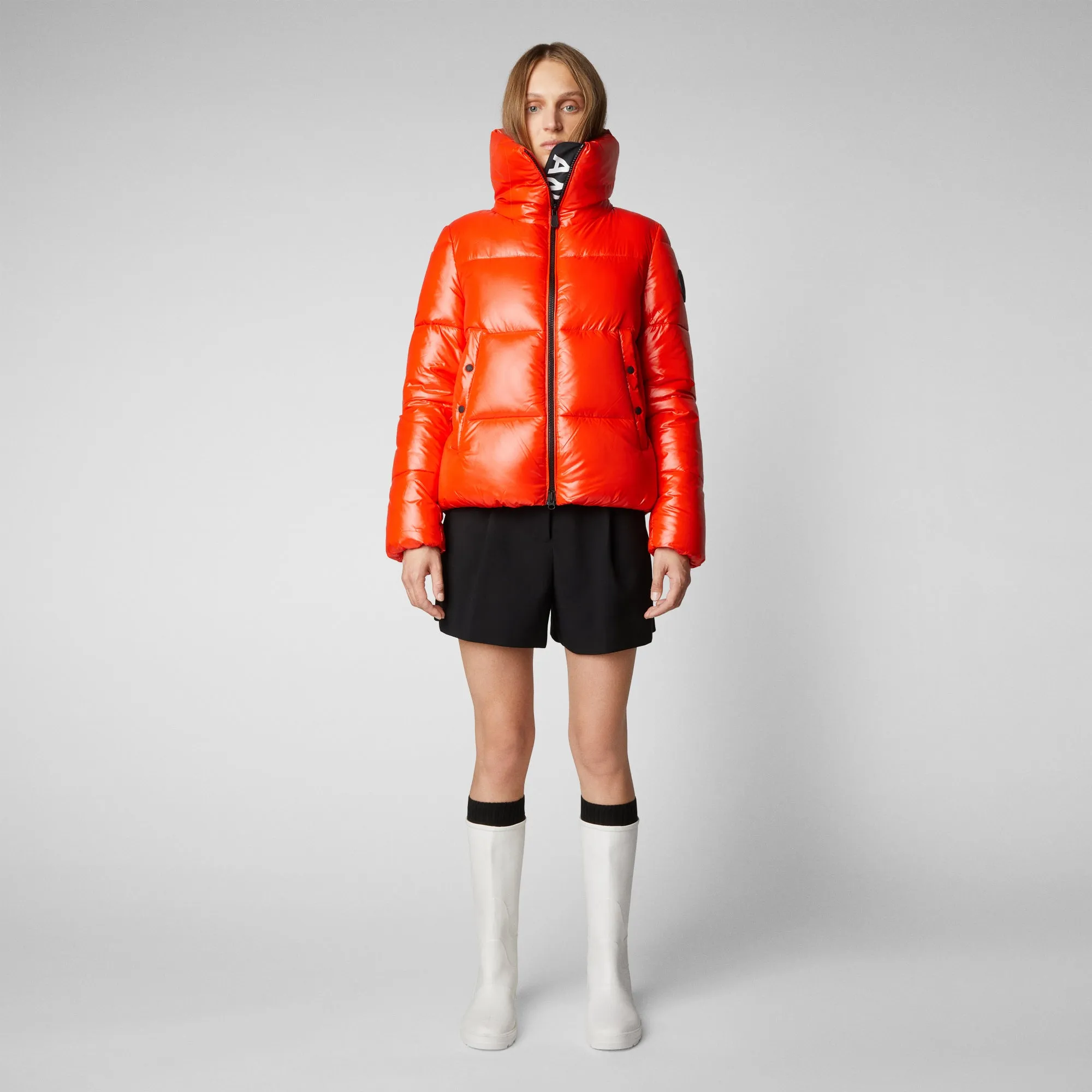 Women's Isla Puffer Jacket in Poppy Red