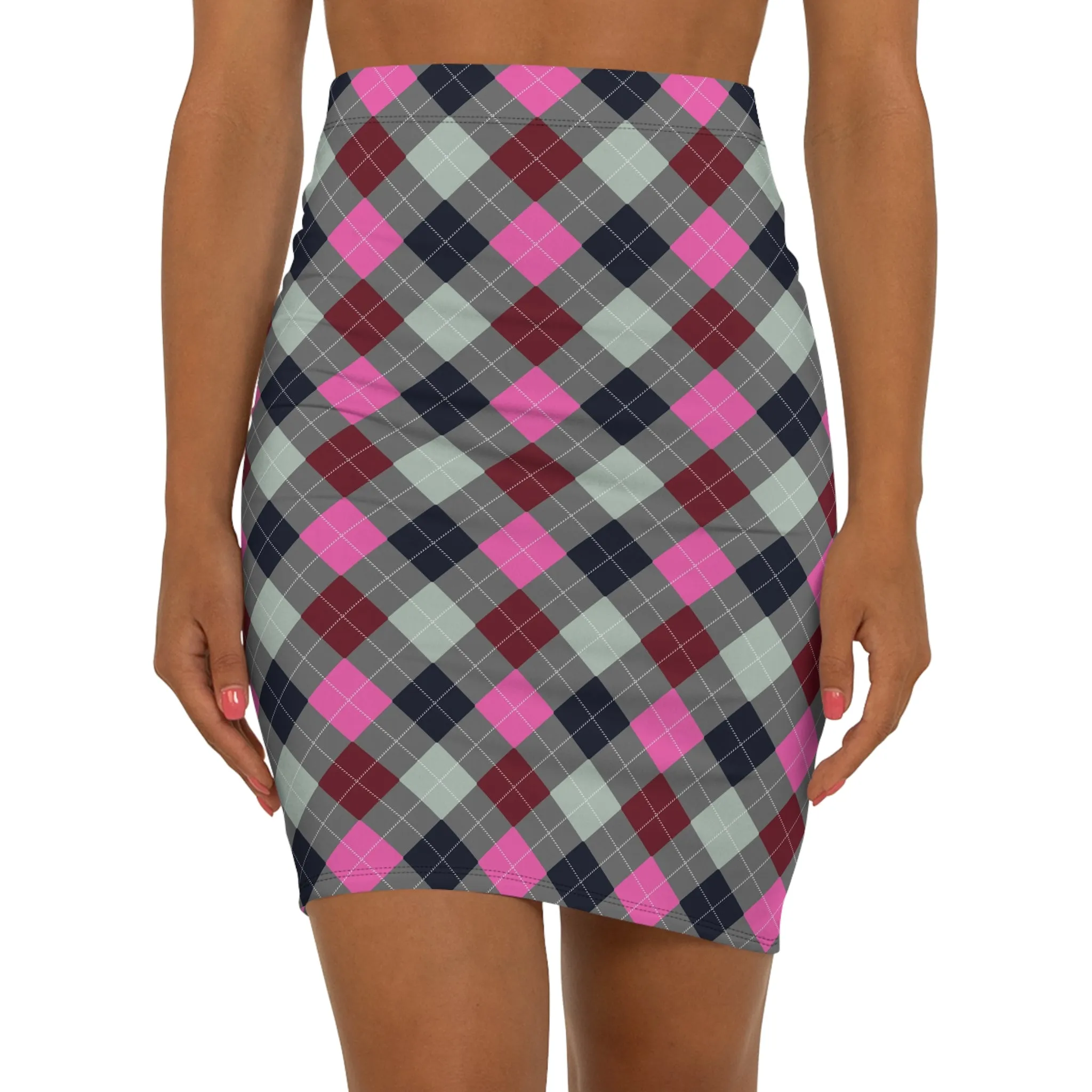 Women's Mid-Waist Pencil Skirt (AOP)