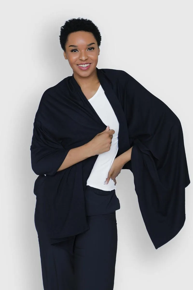 Women's Sanibel Everyday Beach Shawl  |  Black