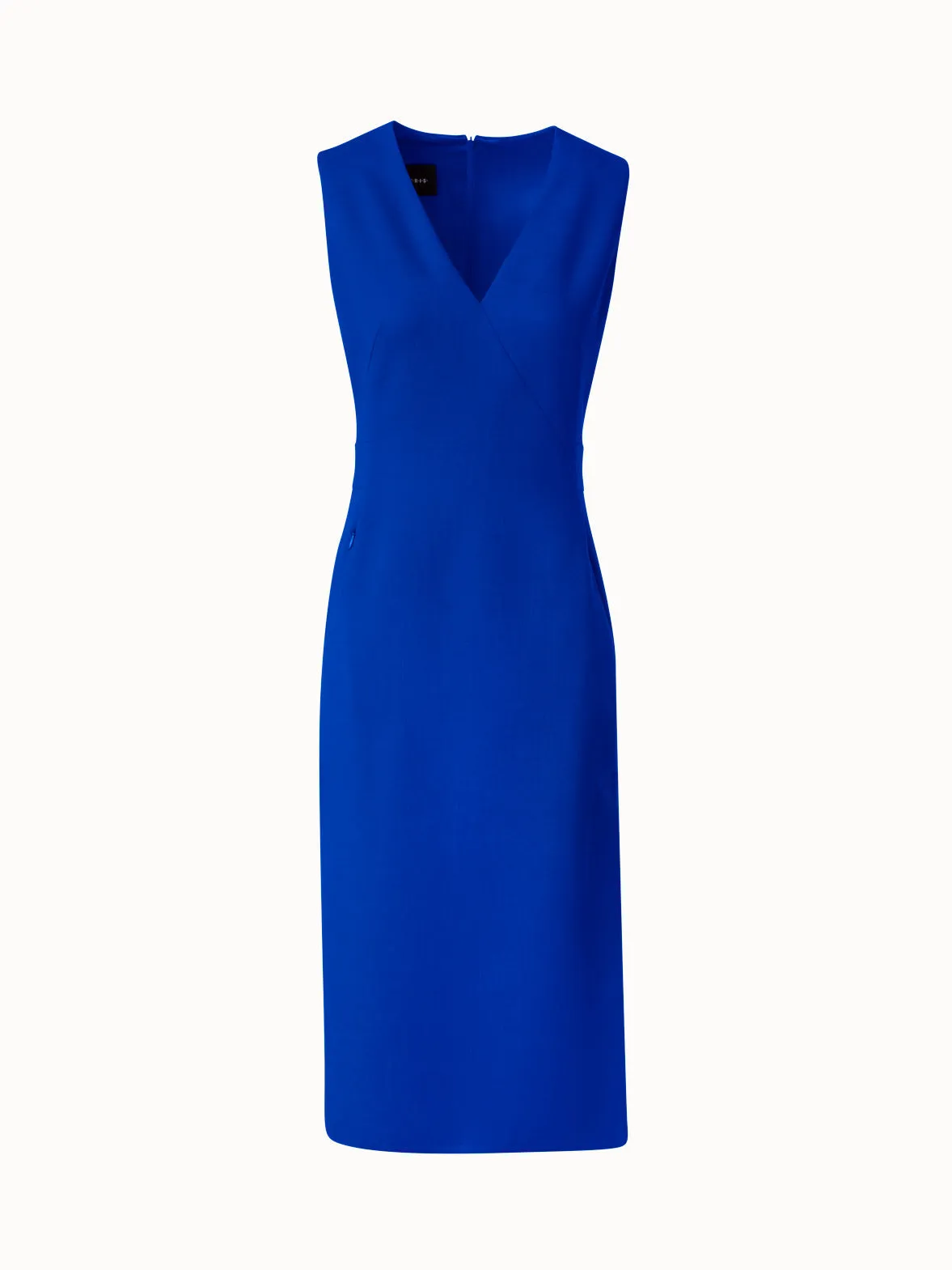 Wool Double-Face Sleeveless Sheath Dress